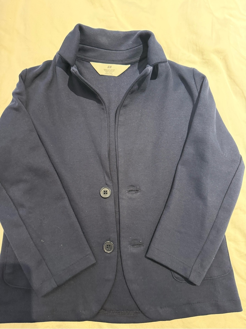 H&M Kids Dark Navy Two-Button Blazer Jacket